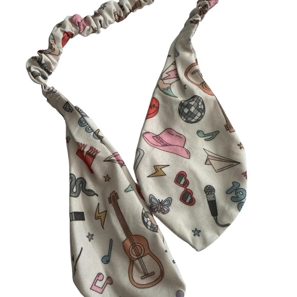 Swifties cotton scarf tie scrunchie hand made USA 1989 cotton rare print NWT - Picture 2 of 2